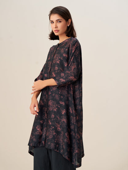 Graceful Digital Print Tunic Top