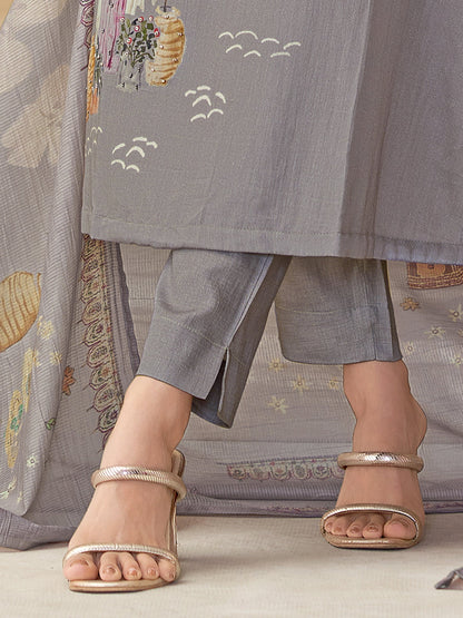 Suhani Elite Pure Italian Satin Kurta Unstitched Set with Dupatta