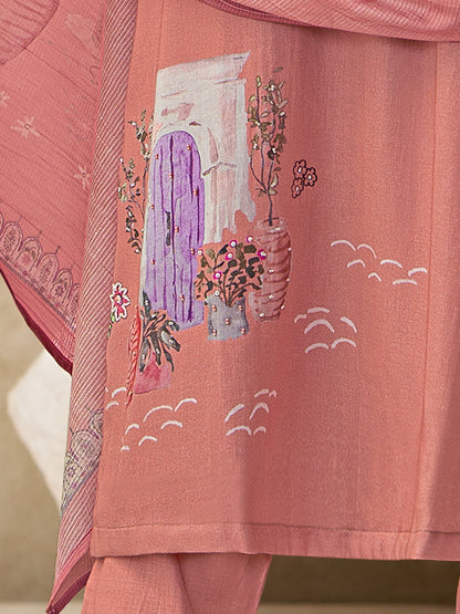 Suhani Luxe Pure Italian Satin Kurta Unstitched Set with Dupatta