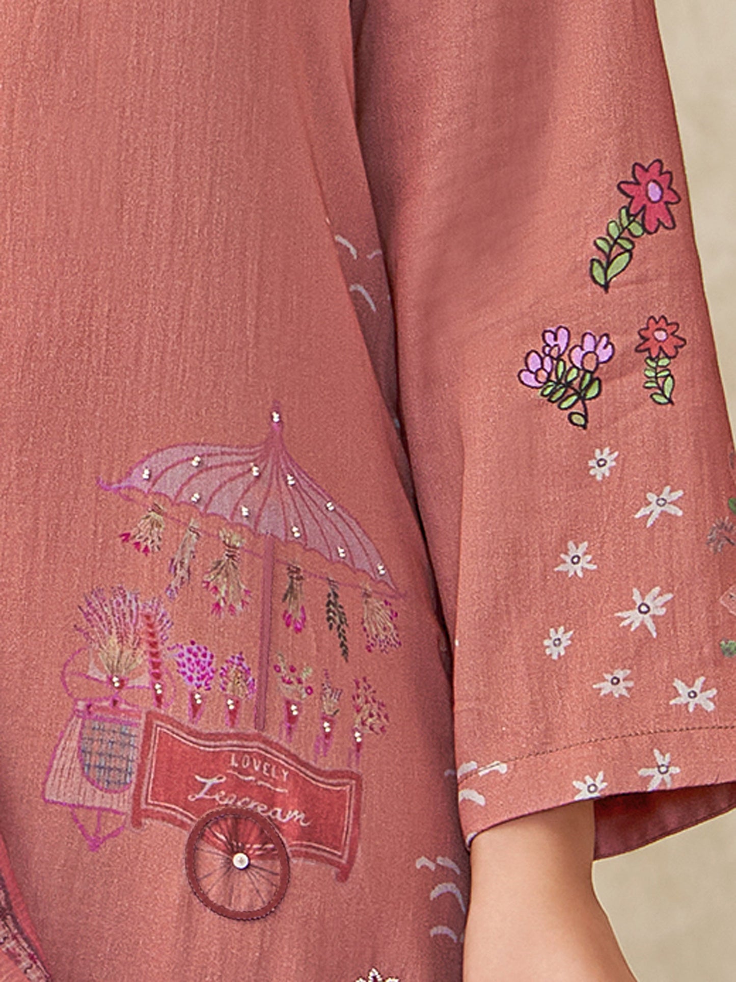 Suhani Luxe Pure Italian Satin Kurta Unstitched Set with Dupatta