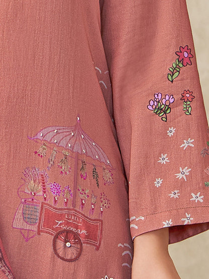 Suhani Luxe Pure Italian Satin Kurta Unstitched Set with Dupatta