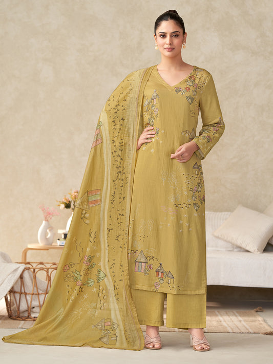 Suhani Charm Pure Italian Satin Kurta Set with Dupatta