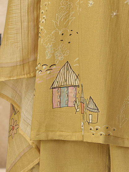 Suhani Charm Pure Italian Satin Kurta Set with Dupatta