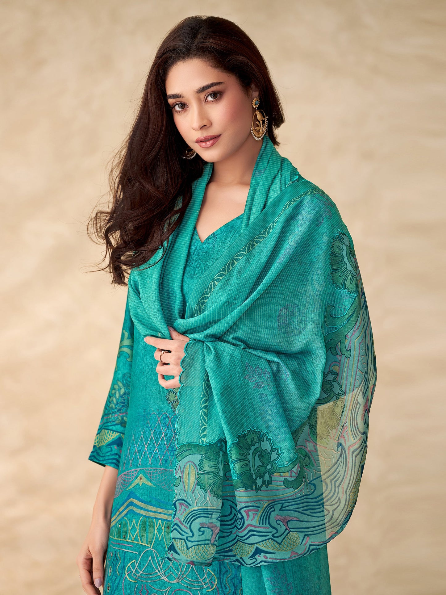 Chand Raat Classic Pure Muslin Silk Kurta Unstitched Set With Dupatta