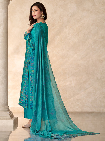 Chand Raat Royal Pure Muslin Silk Kurta Unstitched Set With Dupatta