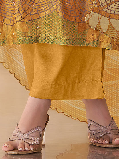 Chand Raat Elegance Pure Muslin Silk Kurta Unstitched Set With Dupatta