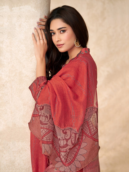 Chand Raat Elegance Pure Muslin Silk Kurta Unstitched Set With Dupatta