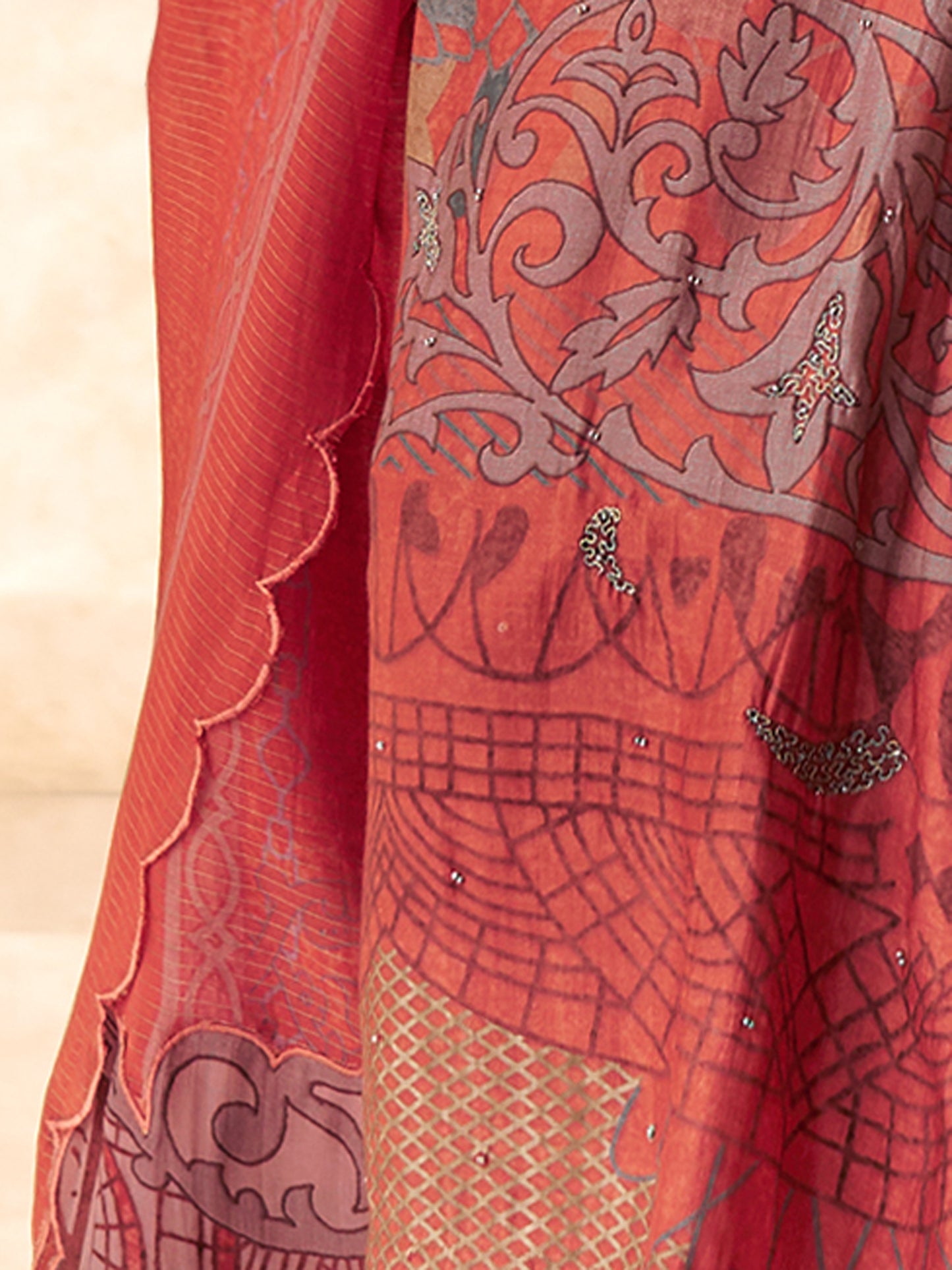 Chand Raat Royal Pure Muslin Silk Kurta Unstitched Set With Dupatta