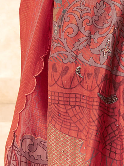 Chand Raat Classic Pure Muslin Silk Kurta Unstitched Set With Dupatta