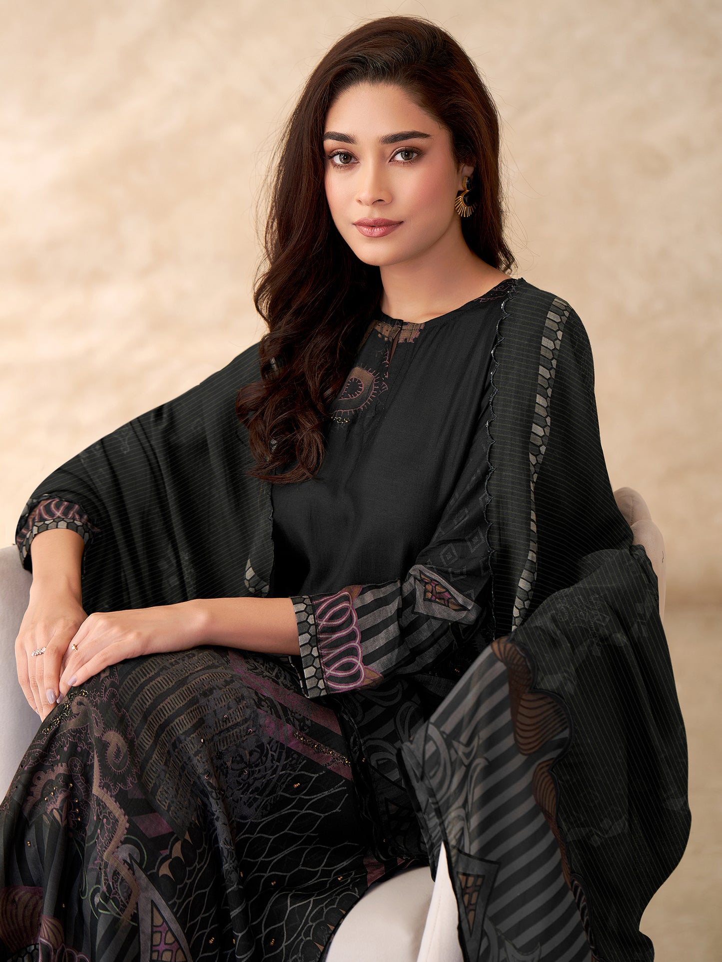 Chand Raat Royal Pure Muslin Silk Kurta Unstitched Set With Dupatta