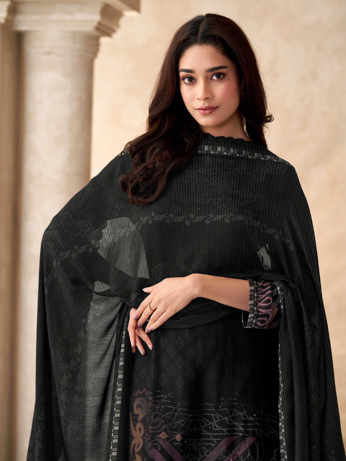 Chand Raat Royal Pure Muslin Silk Kurta Unstitched Set With Dupatta