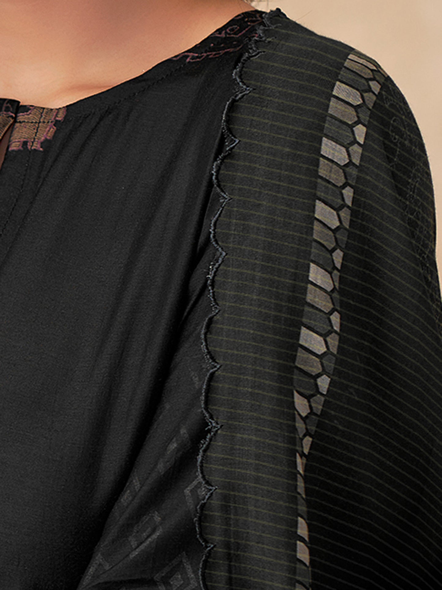 Chand Raat Elegance Pure Muslin Silk Kurta Unstitched Set With Dupatta