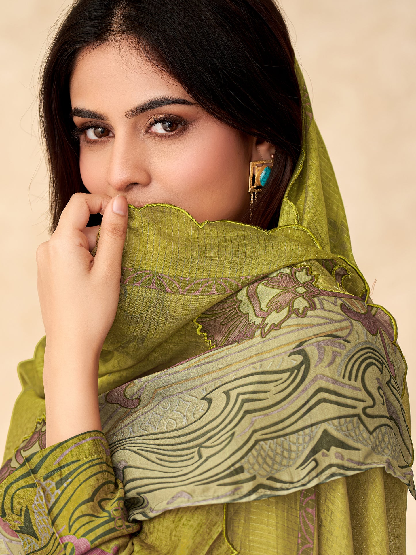 Chand Raat Royal Pure Muslin Silk Kurta Unstitched Set With Dupatta