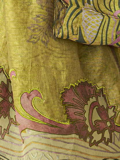 Chand Raat Royal Pure Muslin Silk Kurta Unstitched Set With Dupatta