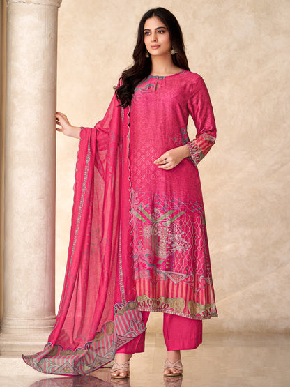 Chand Raat Elegance Pure Muslin Silk Kurta Unstitched Set With Dupatta