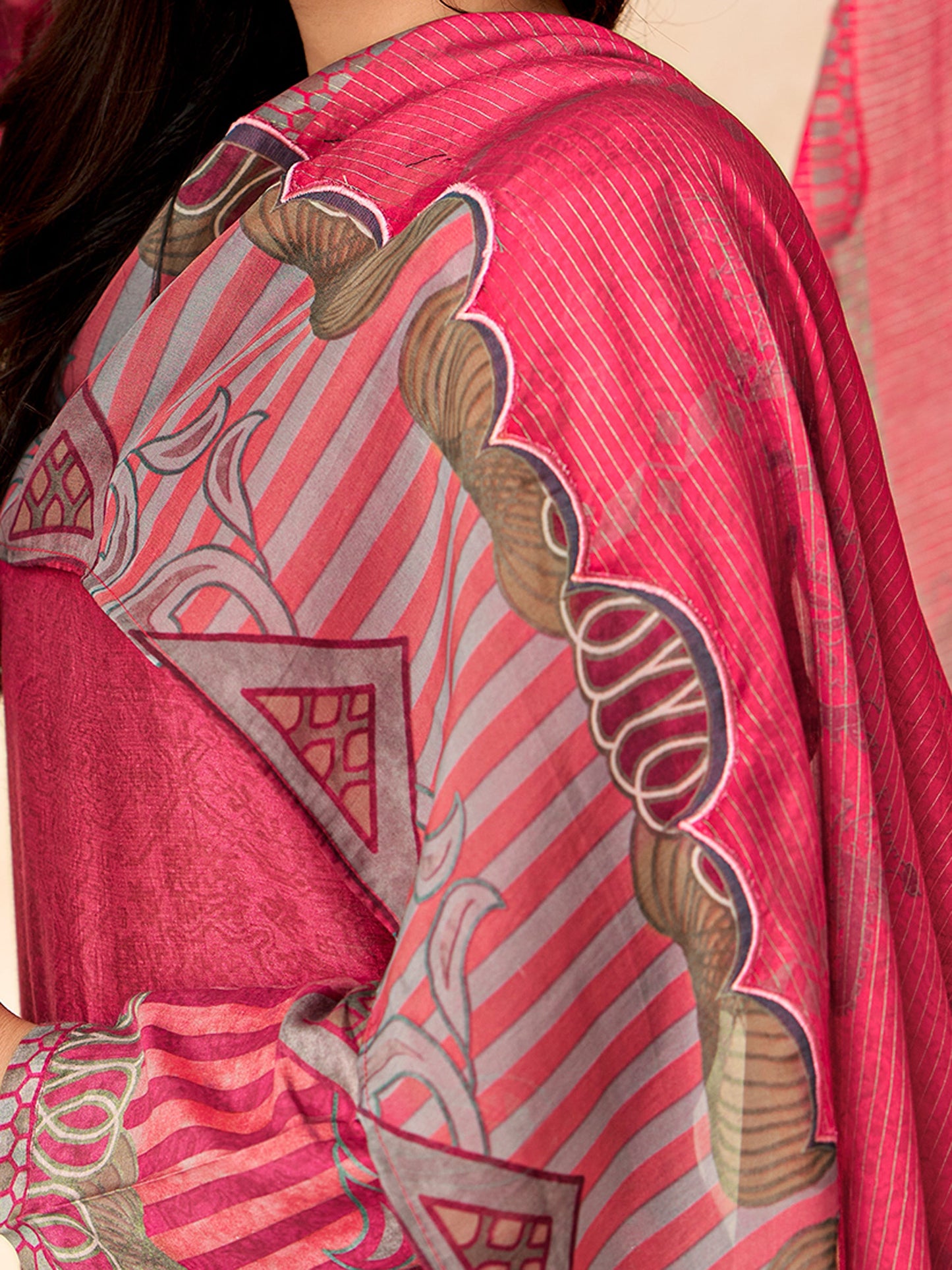 Chand Raat Classic Pure Muslin Silk Kurta Unstitched Set With Dupatta