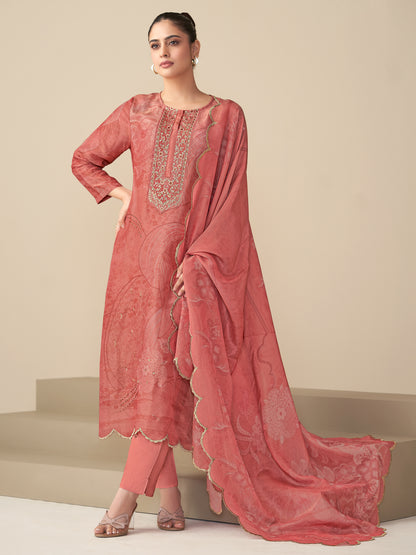 Ramya Premium Simmer Tissue Kurta Set with Dupatta
