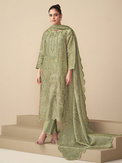 Ramya Premium Simmer Tissue Kurta Set with Dupatta