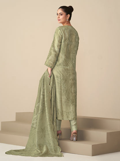 Ramya Premium Simmer Tissue Kurta Set with Dupatta