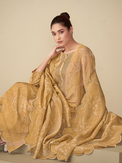 Ramya Premium Simmer Tissue Kurta Set with Dupatta