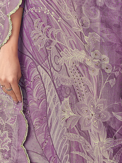 Ramya Classic Simmer Tissue Kurta Set with Dupatta