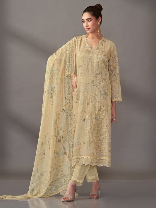 Riva Majestic Pure Silk Jari Kurta Set with Dupatta