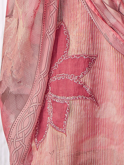 Sunflower Luxe Pure Silk Jari Kurta Unstitched Set with Dupatta