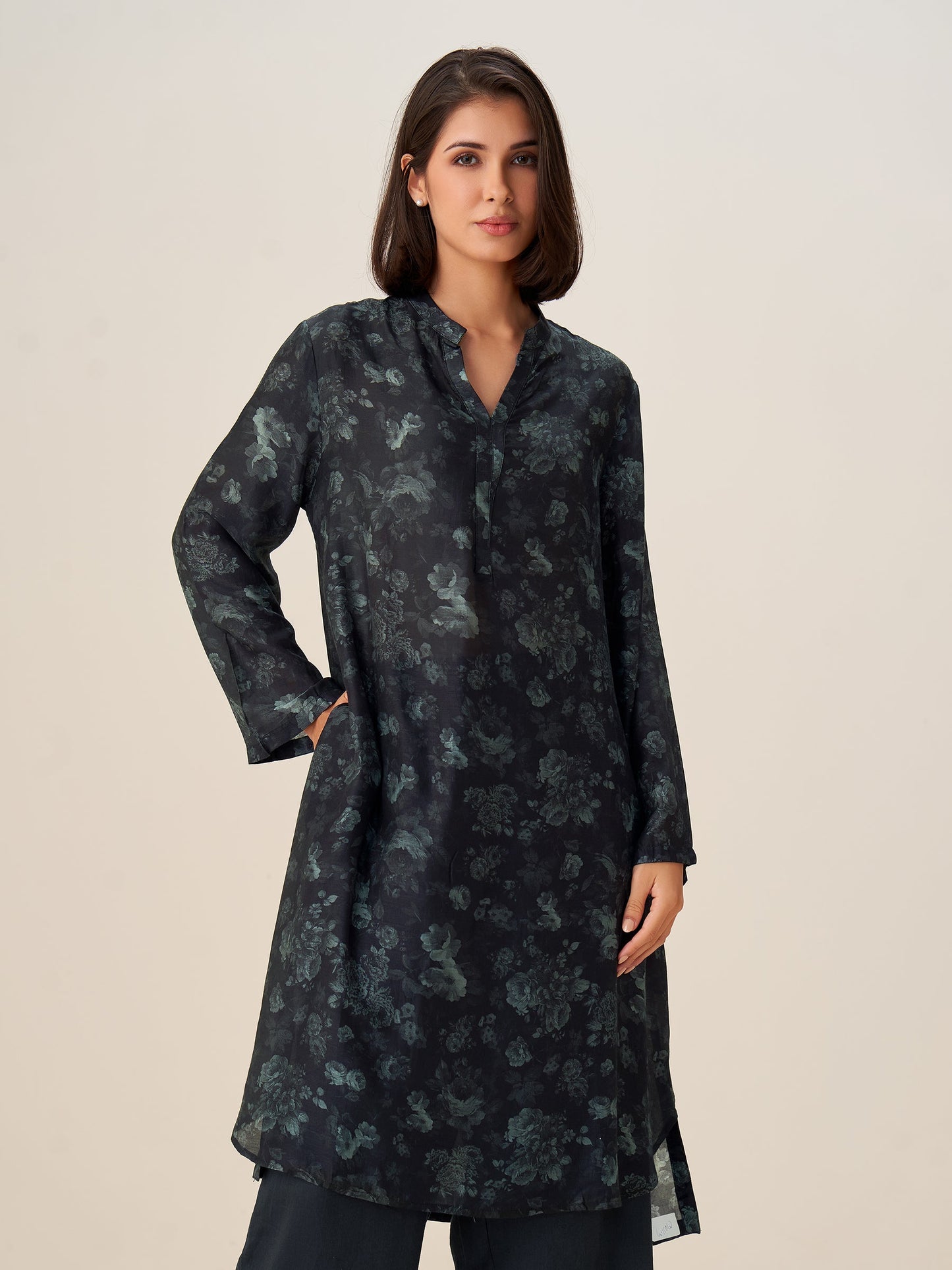 Graceful Digital Print Tunic Top