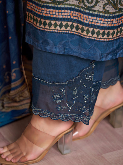 Saaj Elite Pure Muslin Silk Kurta Set with Dupatta