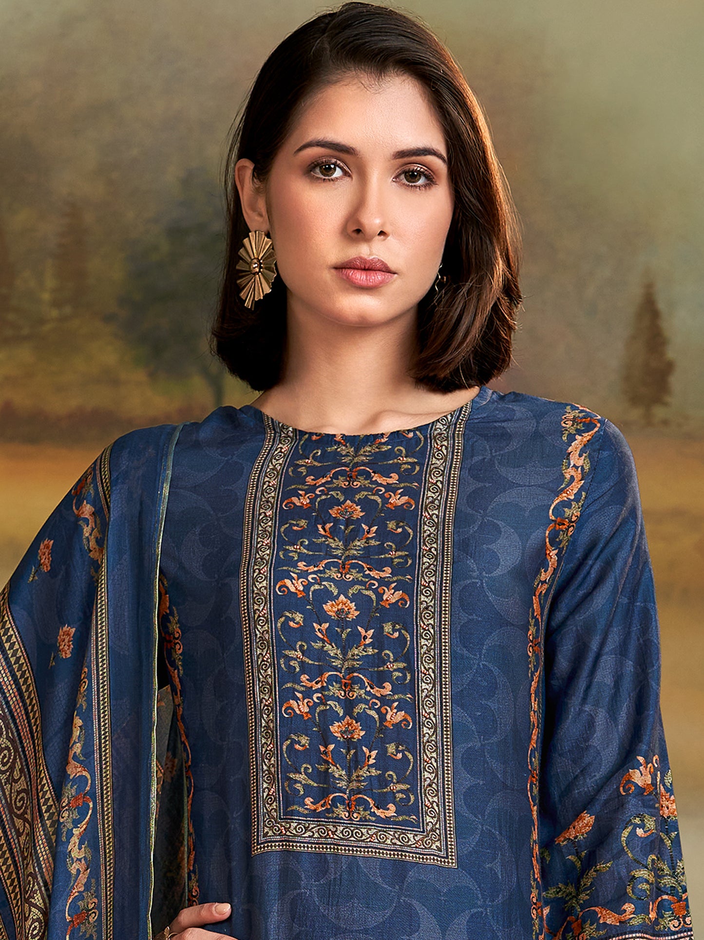 Saaj Elite Pure Muslin Silk Kurta Set with Dupatta