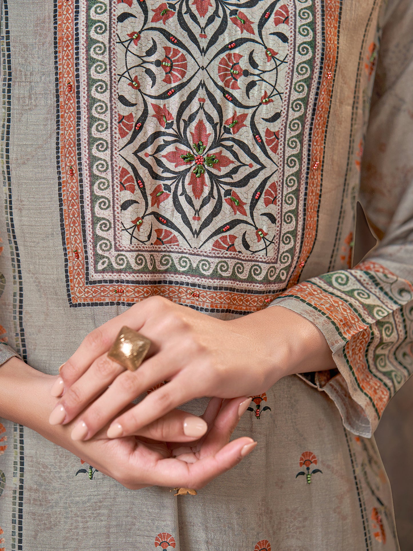 Saaj Elite Pure Muslin Silk Kurta Set with Dupatta