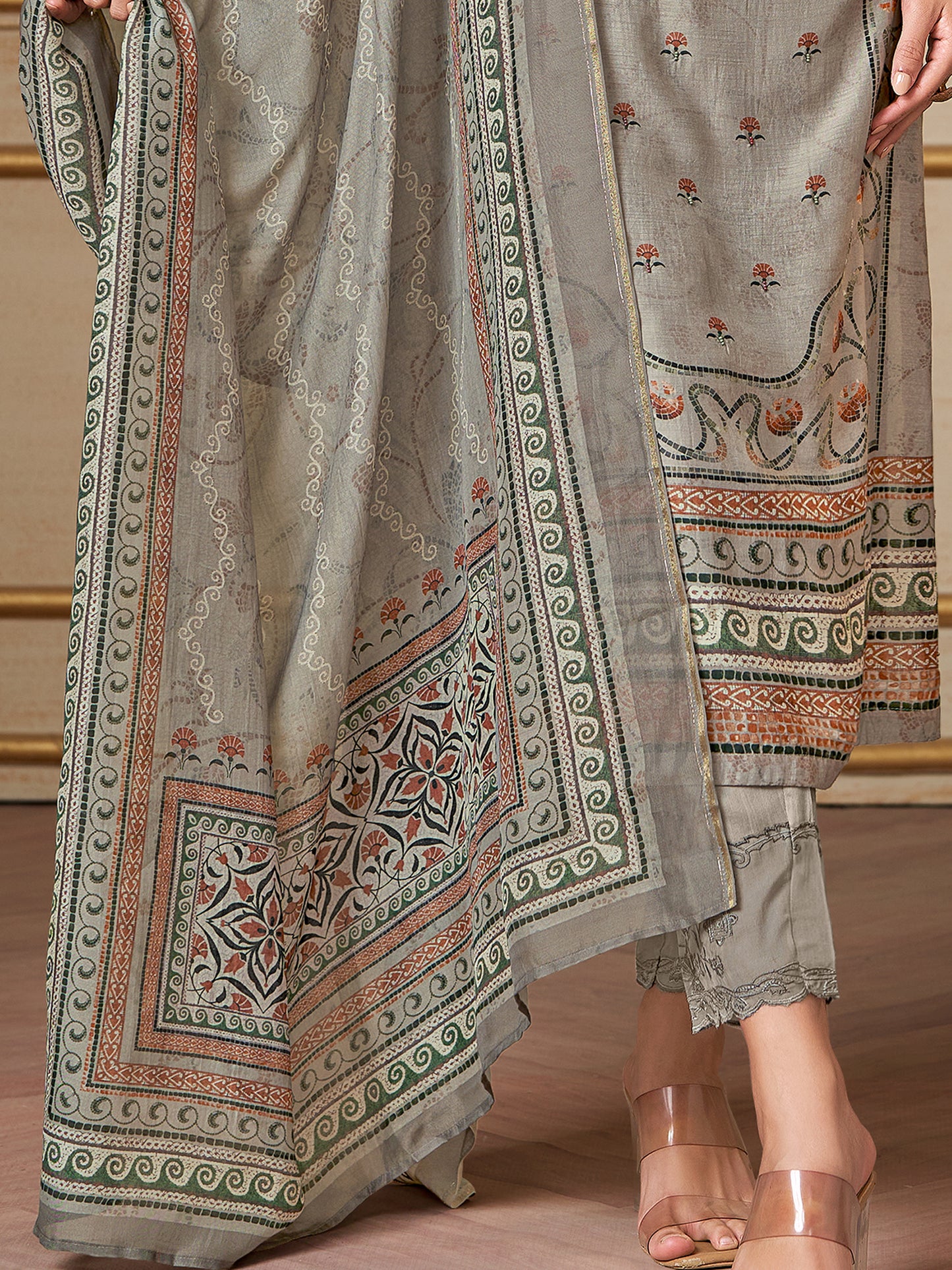 Saaj Elite Pure Muslin Silk Kurta Set with Dupatta