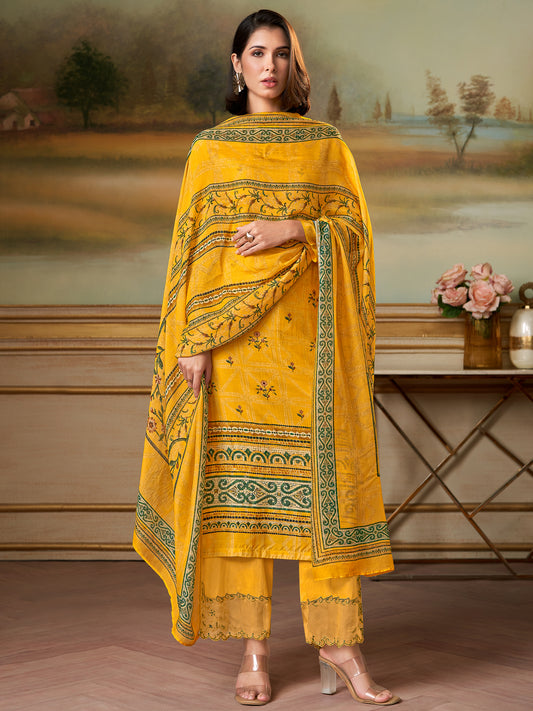 Saaj Elan Pure Muslin Silk Kurta Set with Dupatta