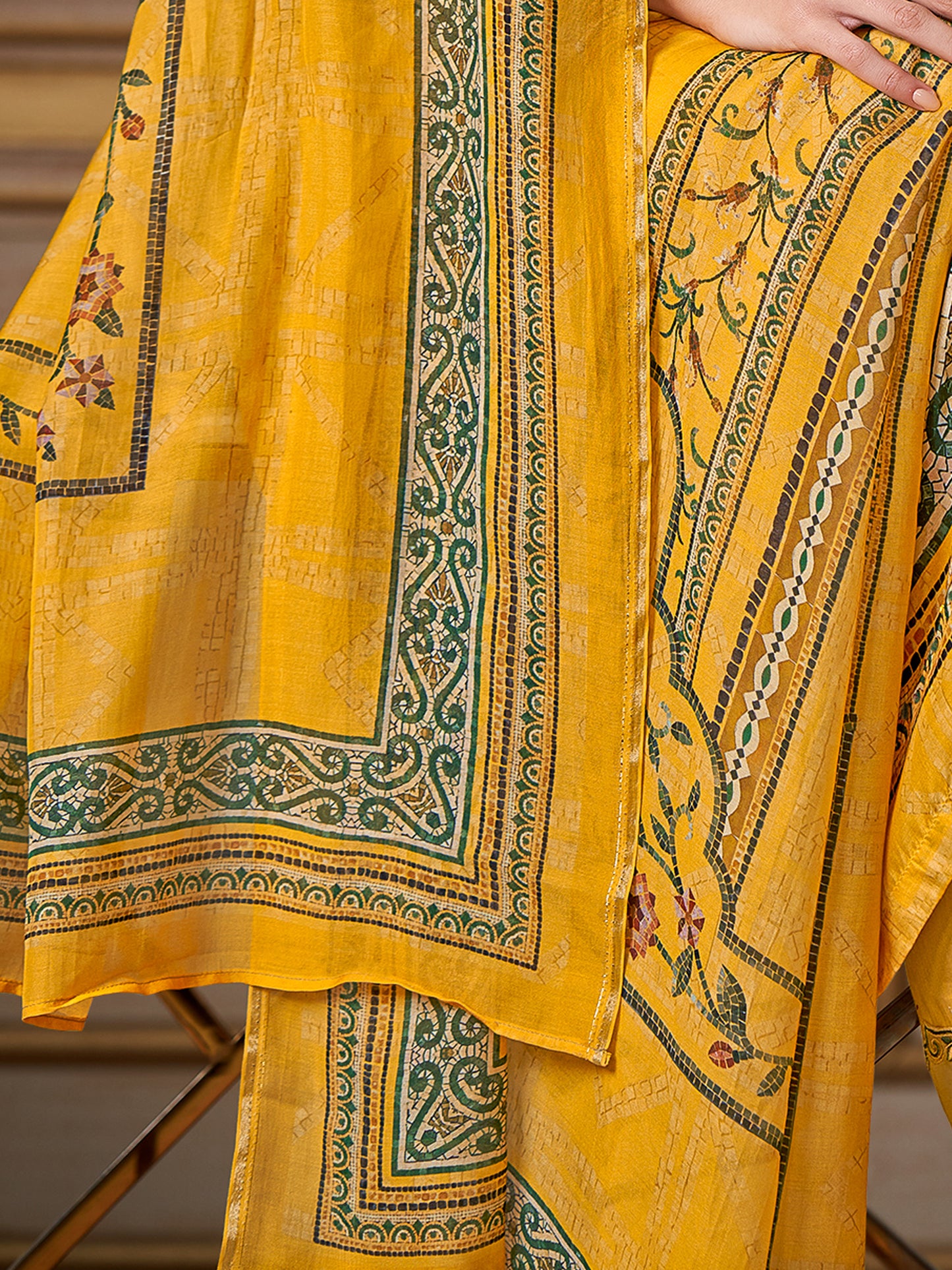 Saaj Elite Pure Muslin Silk Kurta Set with Dupatta