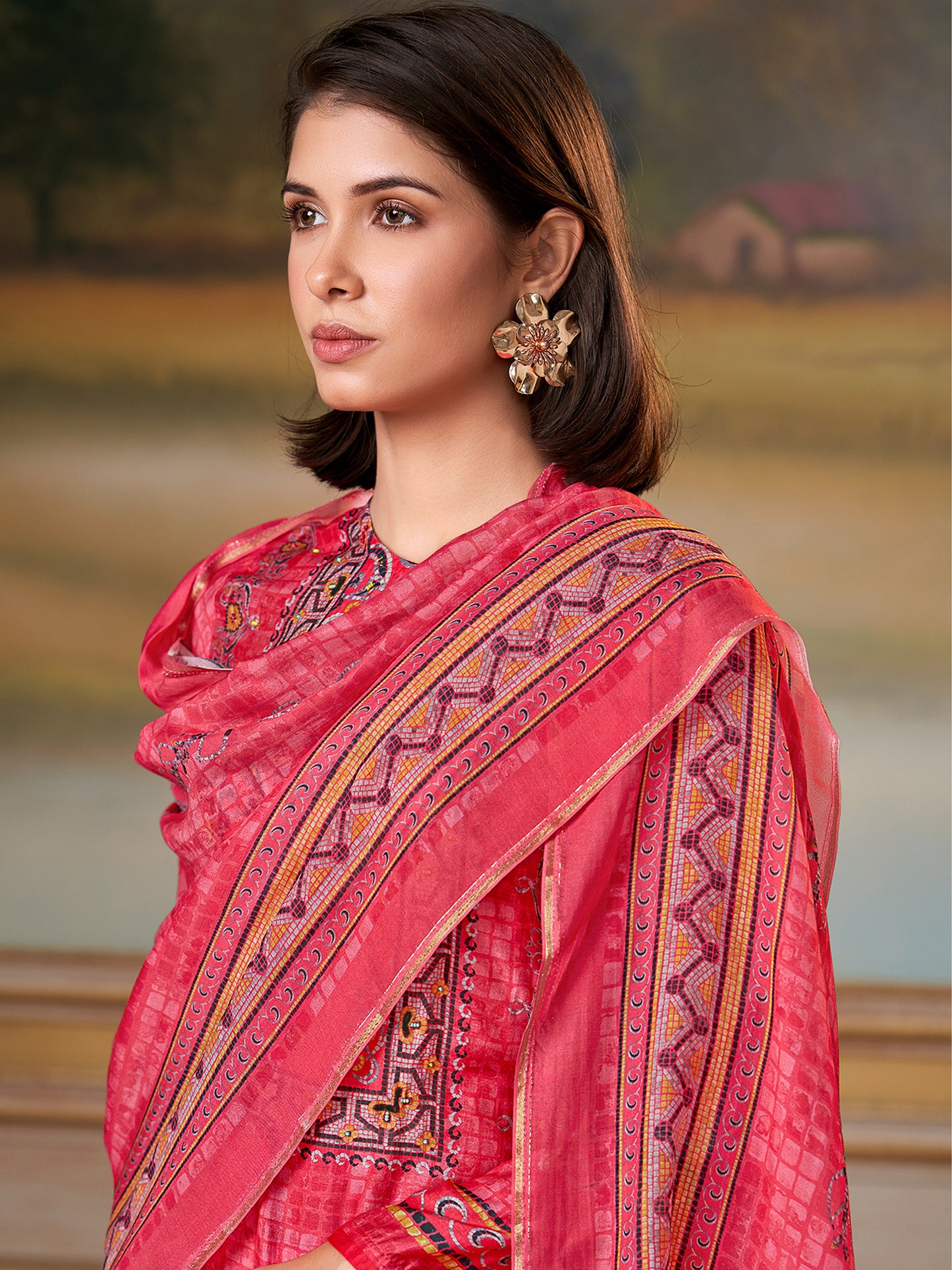 Saaj Elite Pure Muslin Silk Kurta Set with Dupatta