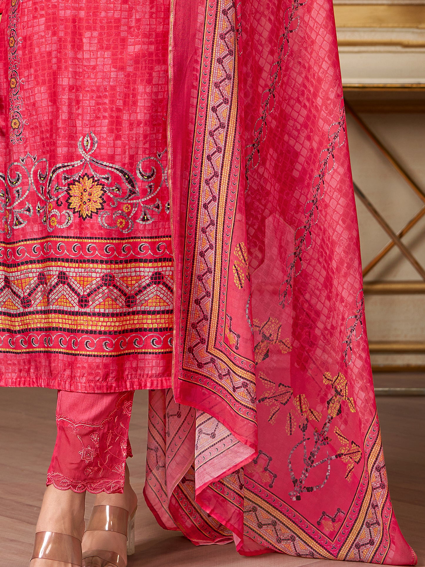 Saaj Elite Pure Muslin Silk Kurta Set with Dupatta