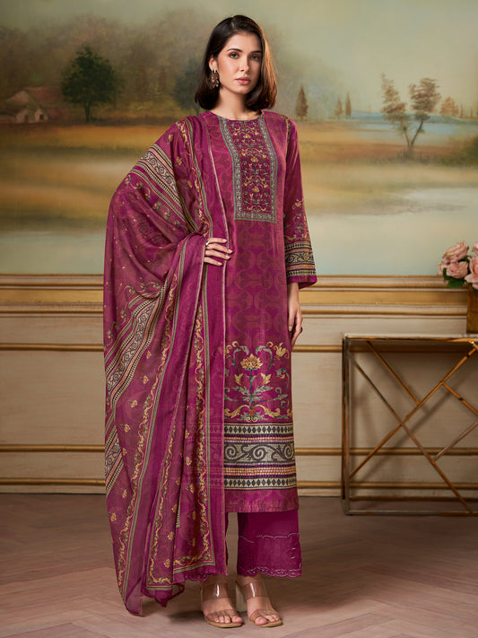 Saaj Elite Pure Muslin Silk Kurta Set with Dupatta