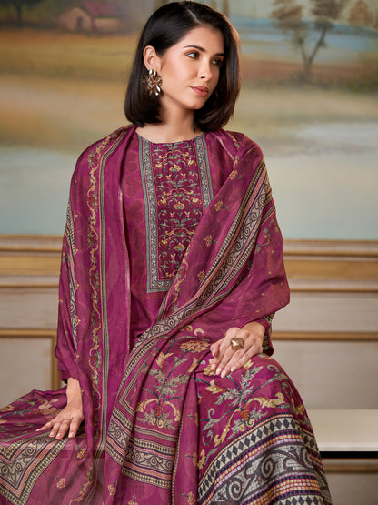 Saaj Elite Pure Muslin Silk Kurta Set with Dupatta