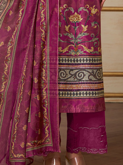 Saaj Elite Pure Muslin Silk Kurta Set with Dupatta