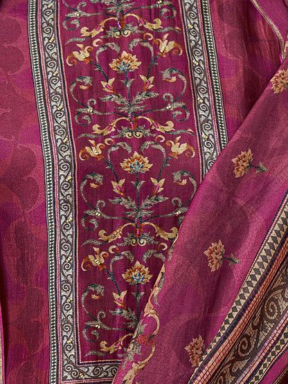 Saaj Elite Pure Muslin Silk Kurta Set with Dupatta