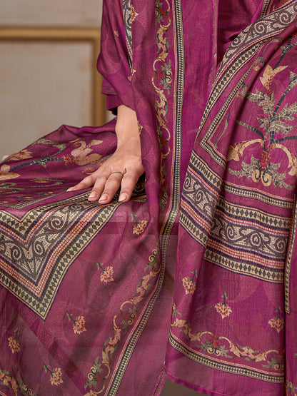 Saaj Elite Pure Muslin Silk Kurta Set with Dupatta