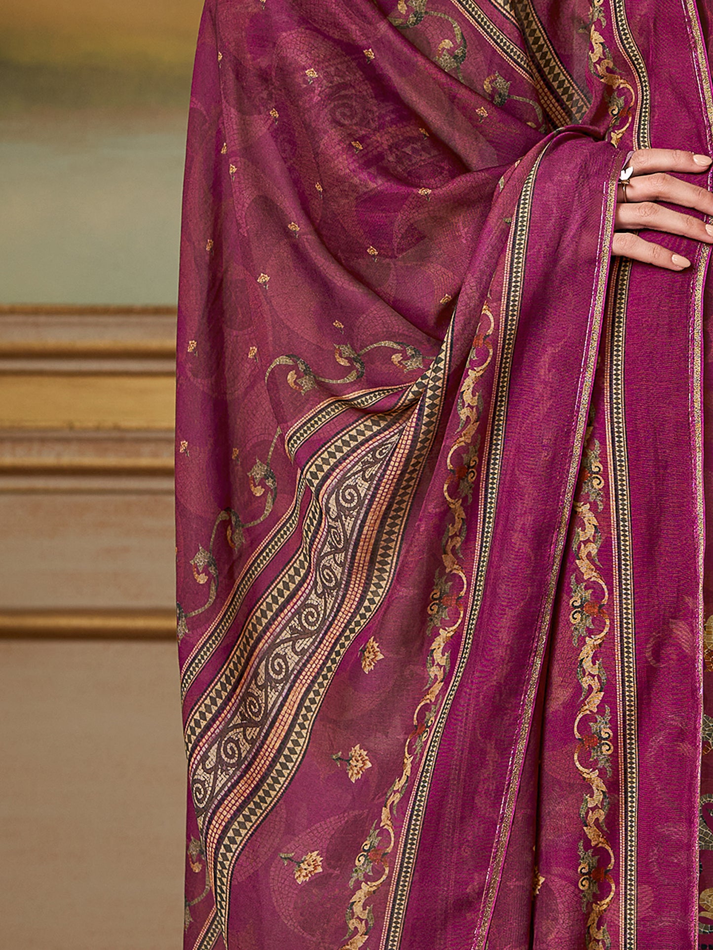 Saaj Elite Pure Muslin Silk Kurta Set with Dupatta