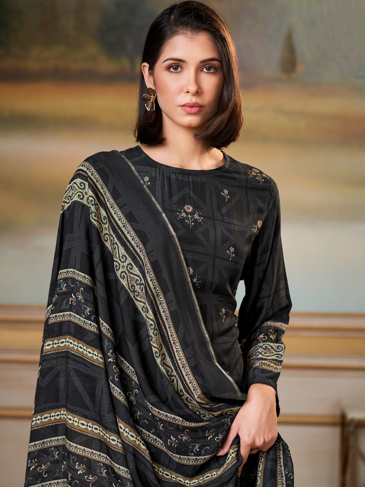 Saaj Elite Pure Muslin Silk Kurta Set with Dupatta