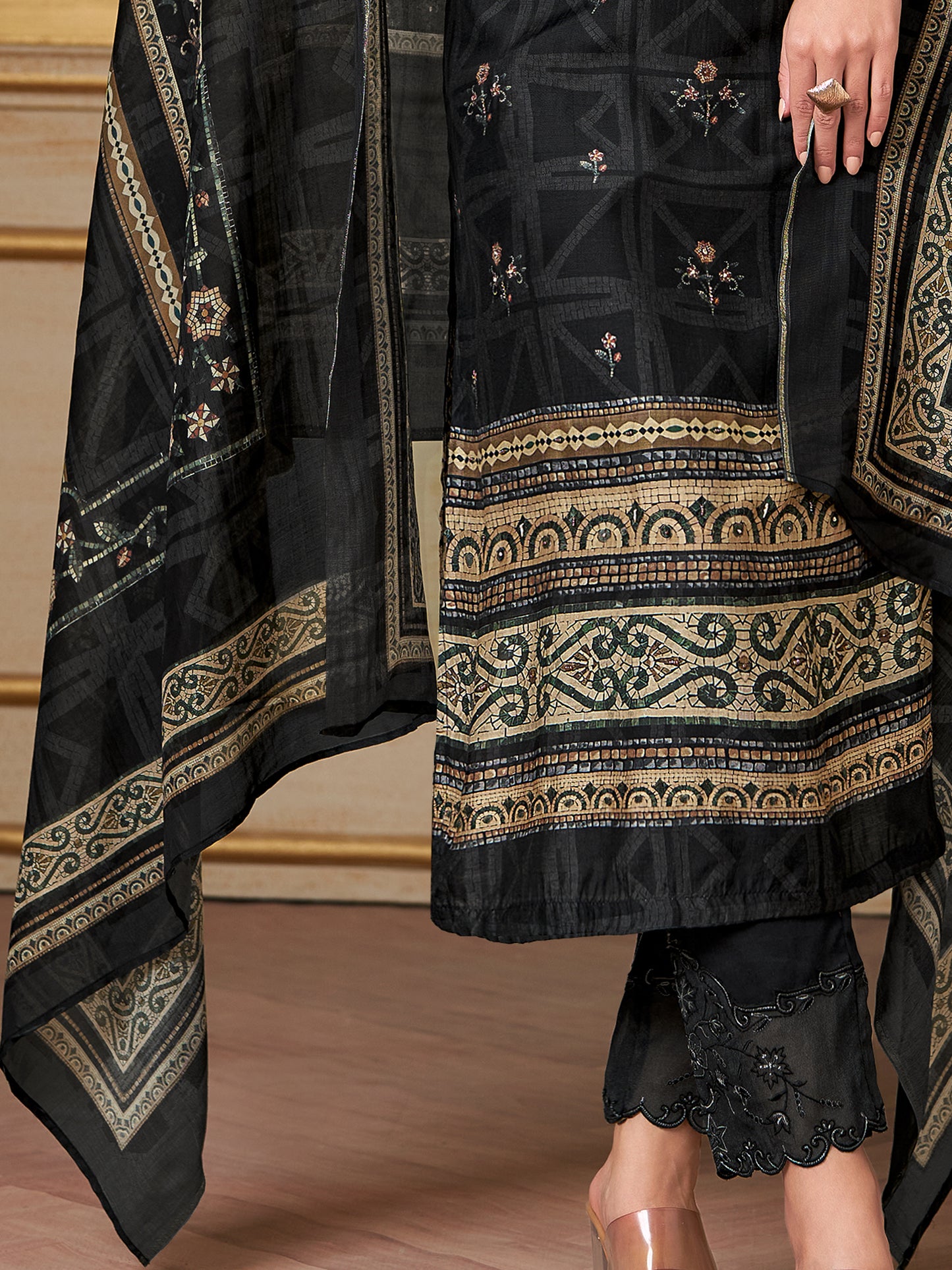 Saaj Elite Pure Muslin Silk Kurta Set with Dupatta