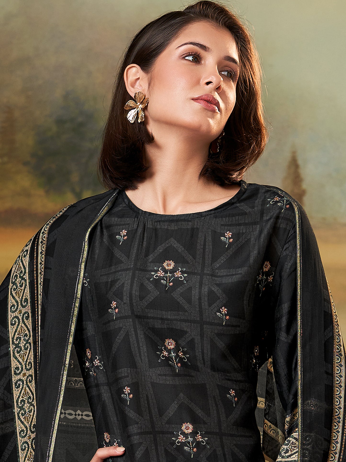 Saaj Elite Pure Muslin Silk Kurta Set with Dupatta