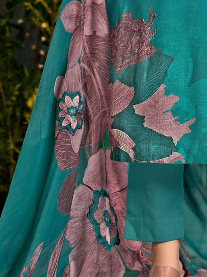 Nazara Handcrafted Pure Muslin Silk Kurta Set with Dupatta