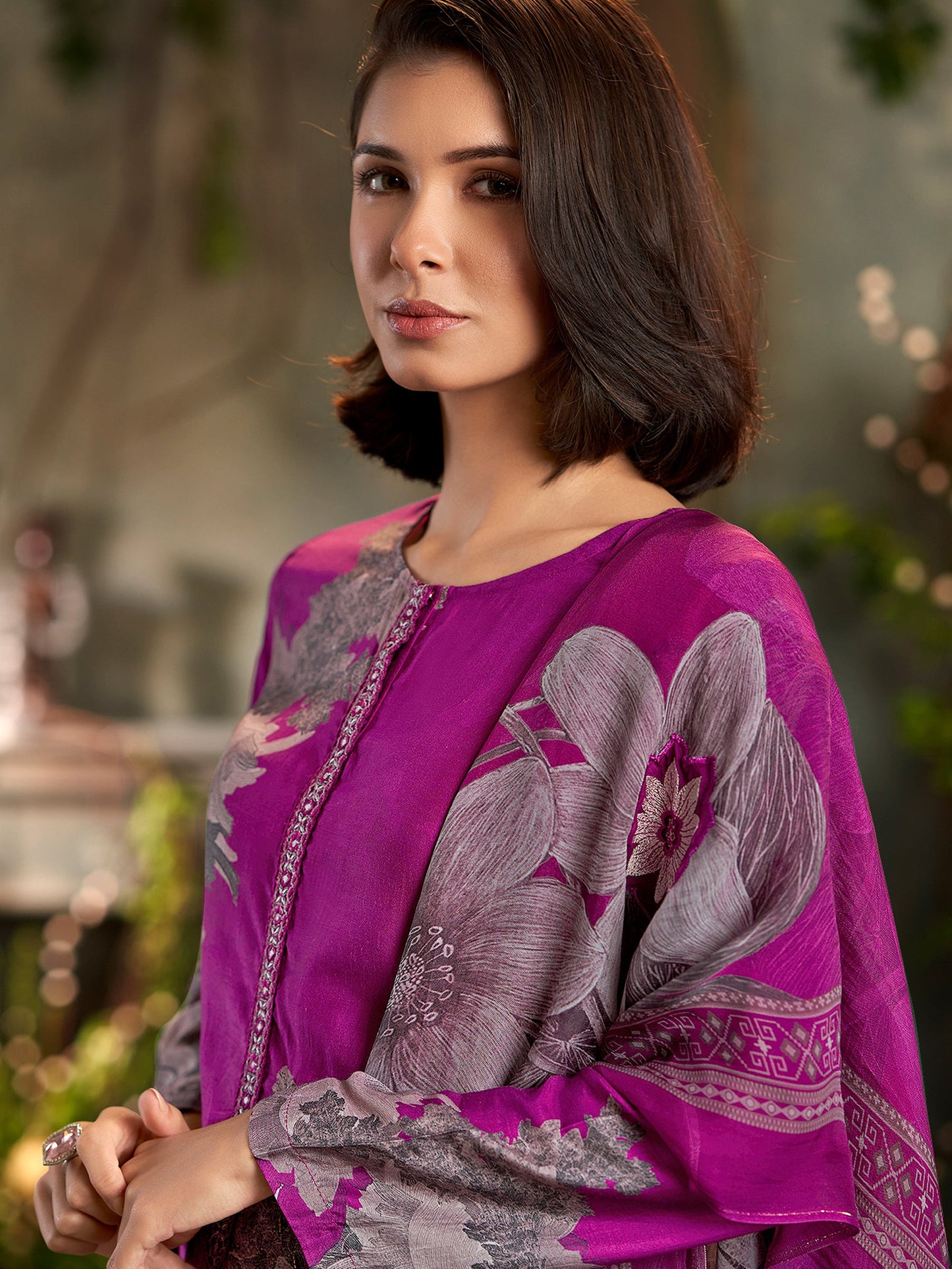 Nazara Festive Pure Muslin Silk Kurta Set with Dupatta