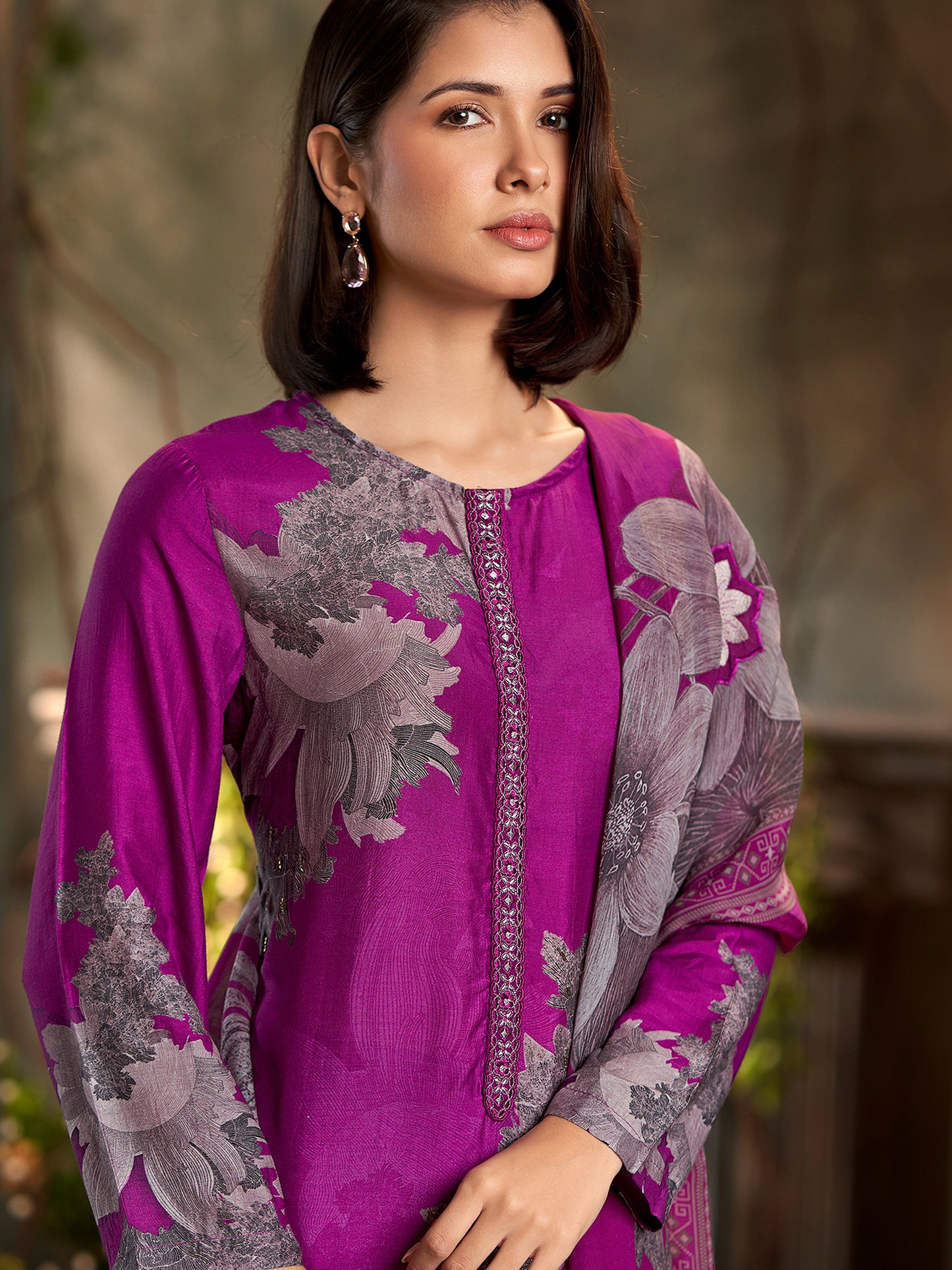 Nazara Handcrafted Pure Muslin Silk Kurta Set with Dupatta