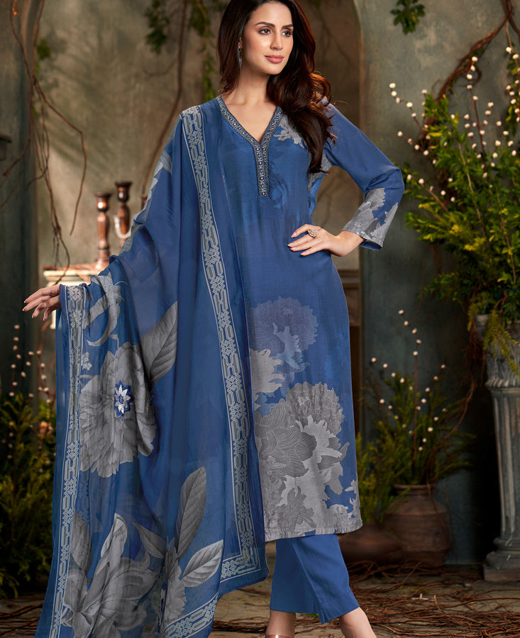 Nazara Designer Pure Muslin Silk Kurta Set with Dupatta