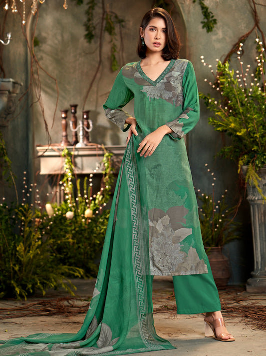 Nazara Festive Pure Muslin Silk Kurta Set with Dupatta